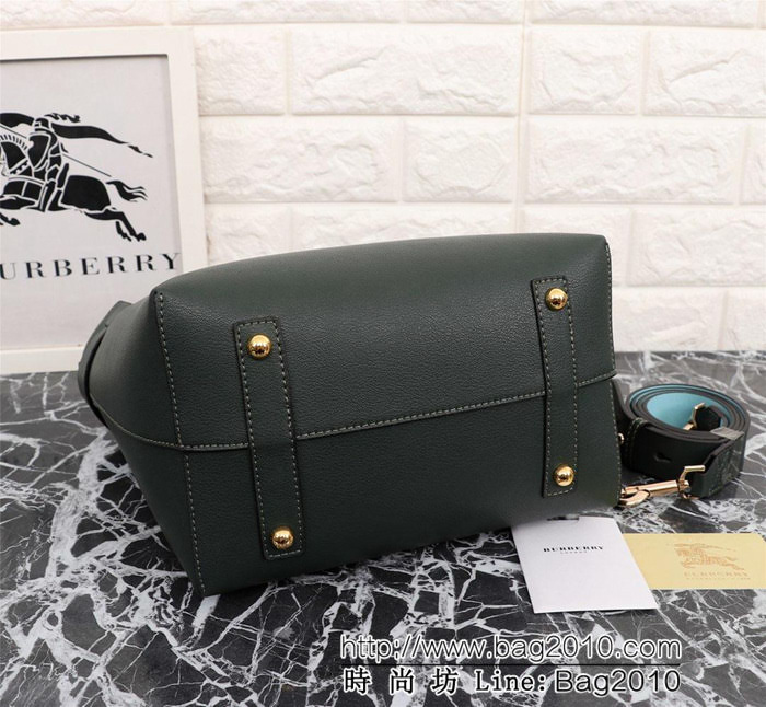BURBERRY巴寶莉 小號 敞口式托特包款「The Belt 貝爾特包 正面飾有 Burberry 字母壓花徽標 可手提斜背  Bhq1101